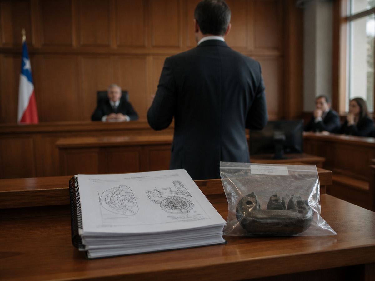 Informe técnico y evidencia mecánica presentados en un tribunal